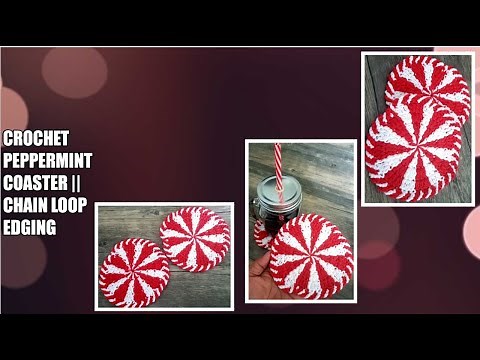 How To Crochet Peppermint Coaster