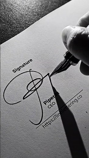 How to sign the letter P | Signature for PIPER M. #linhlettering #design