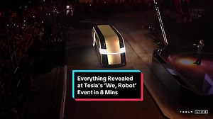 At #Tesla's 'We, Robot' event in Los Angeles, CEO #ElonMusk unveils #Robotaxi, a fully #autonomous car for less than $30,000. In addition, he reveals #Robovan, a 20 passenger vehicle and new updates to its #humanoid robot, #Optimus. 🚗🤖 #teslatok #tech #autonomousvehicle #teslabot #teslaoptimus #werobot #robocab