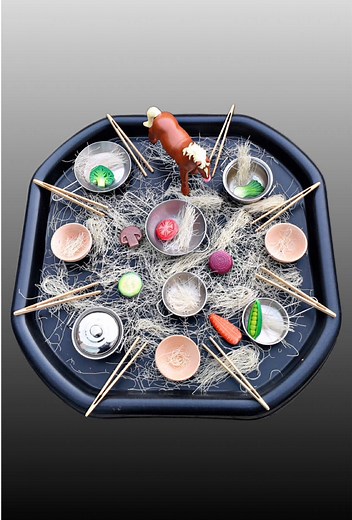 Sensory Play Ideas for Chinese New Year with Tuff Tray
