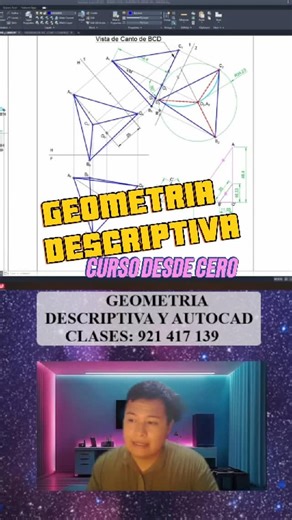 clases de Geometría Descriptiva Curso desde nivel básico, aprende este 2026 uno de los cursos más controversiales de las carreras de ingeniería y arquitectura #ingenieria #geometria #arquitectura #cursoonline #autocad | Geometría Descriptiva y Dibujo en Ingeniería UNI