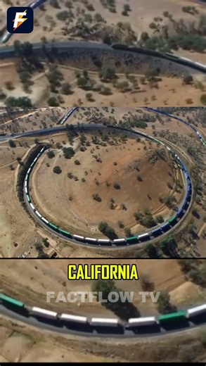 Tehachapi Loop: Watch Massive Trains Curl Around Spiral 🚂 | #tehachapiloop #trainengineering