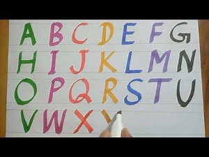 A to Z English Colourful Alphabet for Children | Easy & Fun Colourful Writing Practice
