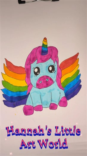 Easy Rainbow Unicorn Drawing