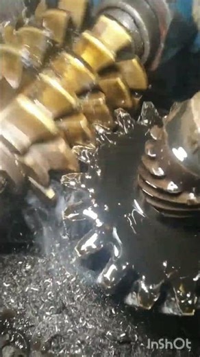 7 module Gear cutting on hobbing machine