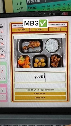 MBG with Balinese script #writing #script #baliscript #calligraphy