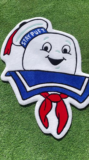Stay-Puft Marshmallow Man Rug ASMR | Ghostbusters Theme