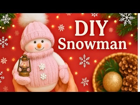 Cute Snowman DIY ⛄❄️ Full Winter Plush Toy Tutorial (Beginner Friendly!)