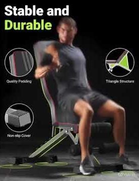 Yoleo Adjustable Weight Bench for Full Body Workout