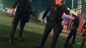 Video: LAPD officer hit by DUI driver while investigating stolen vehicle