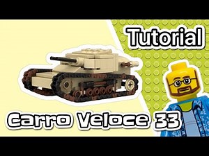 LEGO WW2 Carro Veloce 33 (CV-33) minifig scale tutorial