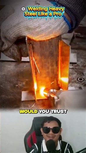 Heavy Material? No Problem for This Welder!#HeavyWelding #WeldingLife