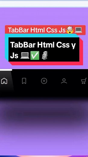 Crea tu propia Tab Bar: Usando HTML, CSS & JS desde Cero | Animacion | Bottom Navigation Bar