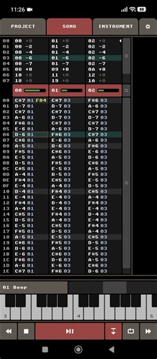 Testing GTMobile C64 tracker for android (Tim Follin - Led Storm "Title Theme") #chiptune #c64music