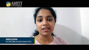 2.4K views · 272 reactions | Let's hear Indulekha, a student of Post Graduate Diploma in Data Analytics from Amity University online. | Amity Online | Facebook