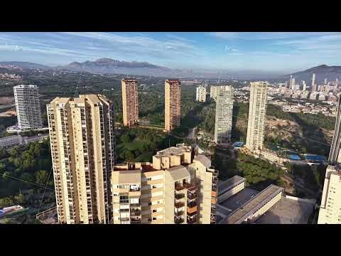 Skyline Views With Nature Surrounding, Modern Buildings Dominate Landscape With Nature Nearby