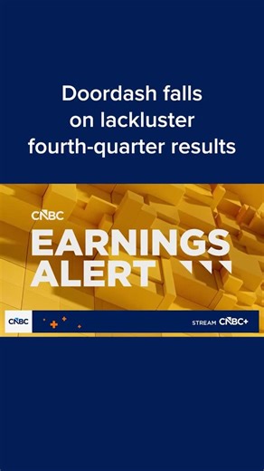 5K views · 24 reactions | Doordash’s stock dropped after the food delivery platform issued disappointing fourth-quarter results and guidance as it ramps up its investments in new technology. CNBC's MacKenzie Sigalos has the numbers. cnb.cx/3OfP9nD | CNBC | Facebook