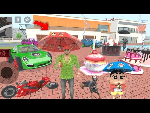 🤩Shinchan Birthday Me Pani 🌧️ Aa Gaya 😭💥Franklin &Doraemon Indian Theft Auto Indian Bikes Driving 3D