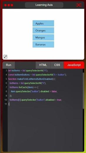 List Movement | HTML CSS JavaScript