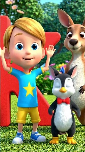 ABC Alphabet Song | Learn J, K, L with Tommy & Pip 🪼🦘🦁 | Fun Learning for Kids #shorts