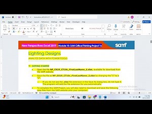 New Perspectives Excel 2019 | Module 10: SAM Critical Thinking Project 1c | Lighting Designs | NP_EX