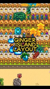 Ginger Island Layout That Makes Farming 10x Easier stardew valley #stardewvalley #shortvideo #gamingreel | Binoska Pixelized