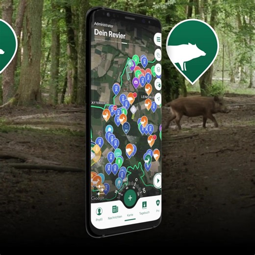 Jagdgefährte, die essenzielle App zur Revier- und Jagdverwaltung. Lade sie herunter und beginne jetzt deine 14-tägige kostenlose Testphase! 🐗📲 | Deine Jagdgefährte App / The MyHunt App