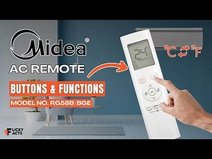 Midea AC Remote Buttons & Functions (Model No: RG58B/BGE) | Heat Pump Remote Guide