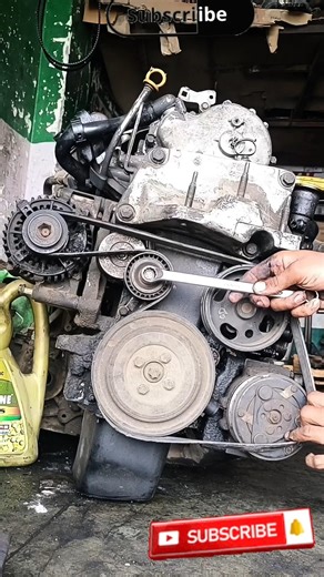 How To Change Alternator Belt || Car Alternator Belt Fitting 👍 #machanical #machanicalwork #shorts
