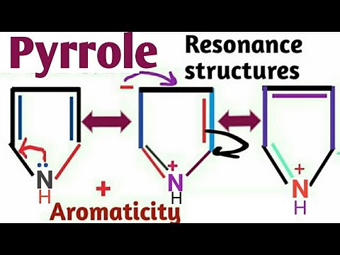 Resonance structures of pyrrole || Resonance in pyrrole