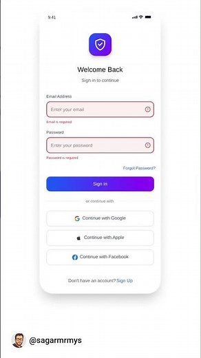 Simple Sign-In & Sign-Up UI in Figma