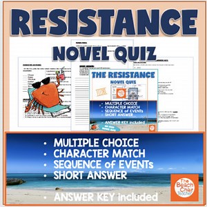 RESISTANCE  Novel Study - Novel Comprehension Test and Activity
