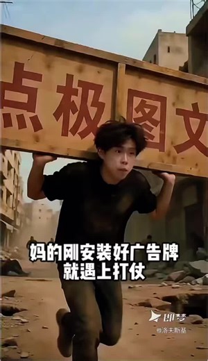 打仗也不能摧毁我安装的广告牌