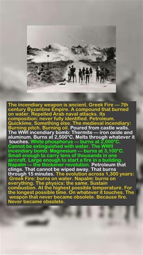 From Byzantine Flames to Modern Firestorms: The Dark Evolution of Incendiary Warfare