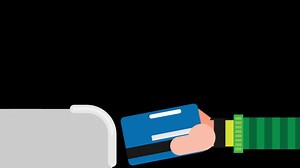 Download Animated swipe machine. Cashless payment. shot in 4k resolution. for free