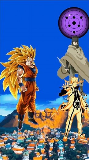 Goku vs Naruto & Sasuke 🔥 Full Power Battle | Who Wins? Anime Battle