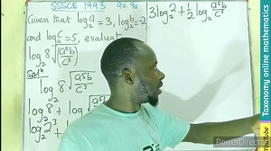 SSSCE 1993 Elective Mathematics: Evaluation of Logarithms #followerseveryone #highlights #21stdigiskillz | Taxonomy online mathematics