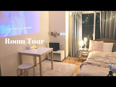 【ルームツアー】1k7.2畳のプロジェクターのある暮らし | IKEA・ニトリ | ナチュラルテイストなお部屋 | 一人暮らし女子 | Room tour