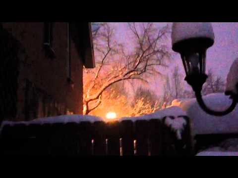 Removing snow off of Dish Directv Dish