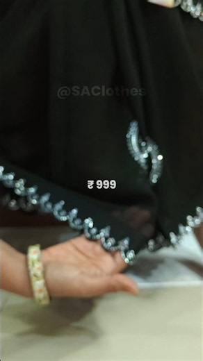 Elegant Black Saree with Silver Shining Stone Work | Simple Party Wear Look 2026