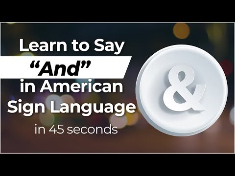Signing in Seconds: Learn how to say AND in ASL! LESS THAN 40 SECONDS!