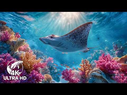 Underwater Wonders 4K - Peaceful Aquarium Fish, Coral Reefs & Sea Animals with Fish Tank Sounds