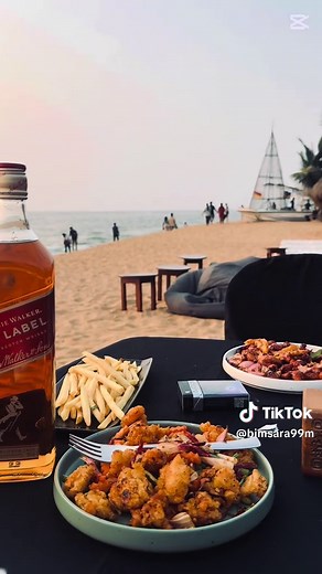 Exploring Cava Beach Colombo at Sunset
