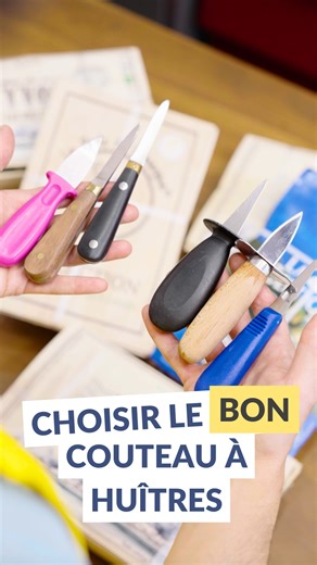 Poiscaille, les paniers de la mer on Instagram: "🦪 Le bon couteau à huîtres peut vous sauver les doigts. Vraiment ! Dans cette vidéo, Charles vous explique quel couteau choisir pour ouvrir vos huîtres en toute sécurité… et surtout lequel éviter absolument (spoiler : ce n’est pas forcément celui que vous croyez). Forme de la lame, prise en main, garde ou pas garde : on vous donne les vrais critères, ceux qui font la différence entre un geste propre et un passage aux urgences. Vous aviez deviné ?