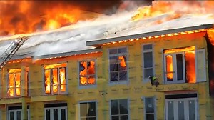 Raw Video: Construction Worker Rescued From Raging Fire