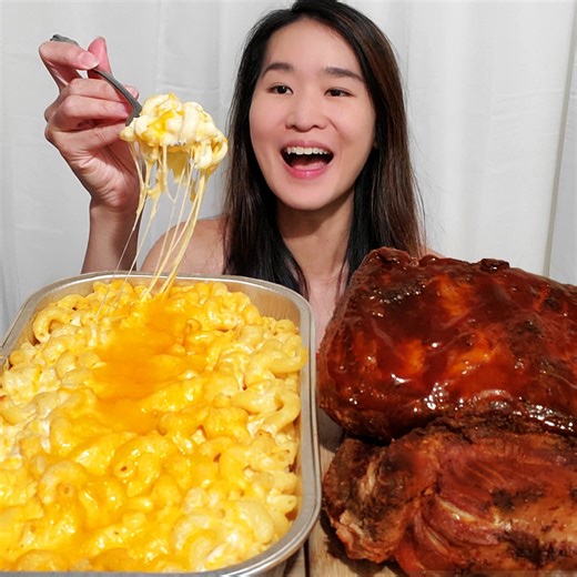 15K views · 490 reactions | Costco's AMAZINGLY Cheesy Mac N Cheese! #mukbang #asmr #cheeselover #costco #macandcheese #bbq #barbecue | Peggie Neo | Facebook