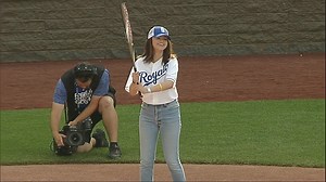Selena Gomez made small ball cool again, driving in a run (or runs?) on a swinging bunt single. Big Slick KC | FanDuel Sports Network Kansas City