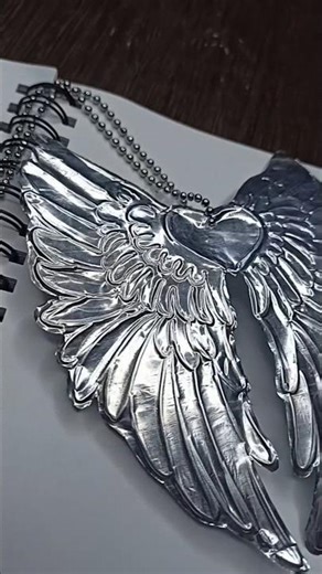 Metal Embossing with Tin Foil🪽 #metalembossing #metalembossingart #diy #shorts #viralshorts