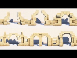 Minecraft building ideas #3 Sandstone gate designs