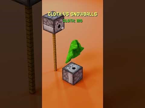 Minecraft cloth simulation 👖 ❄️ #satisfying #minecraft #blender